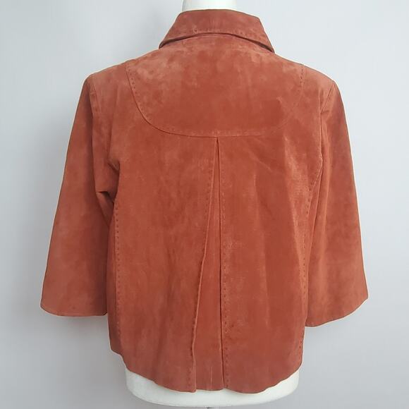 Coldwater Creek suede swing style jacket sz PL - Picture 2 of 9